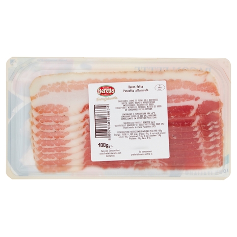 Bacon Fette Pancetta Affumicata, 100 g